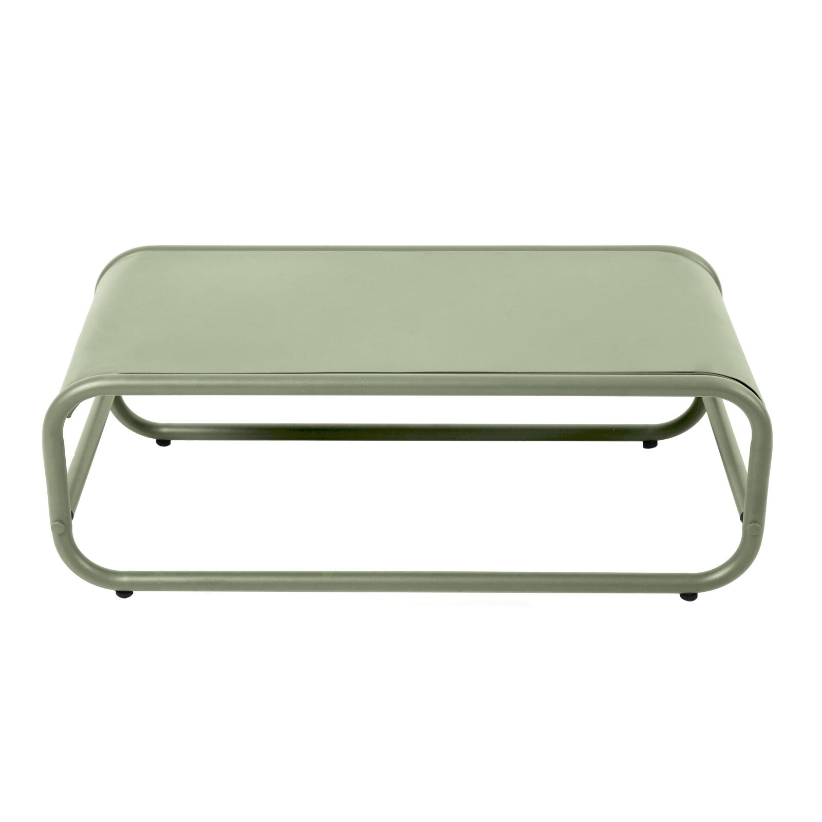 Table basse de jardin rectangulaire en métal 85x40x30 cm