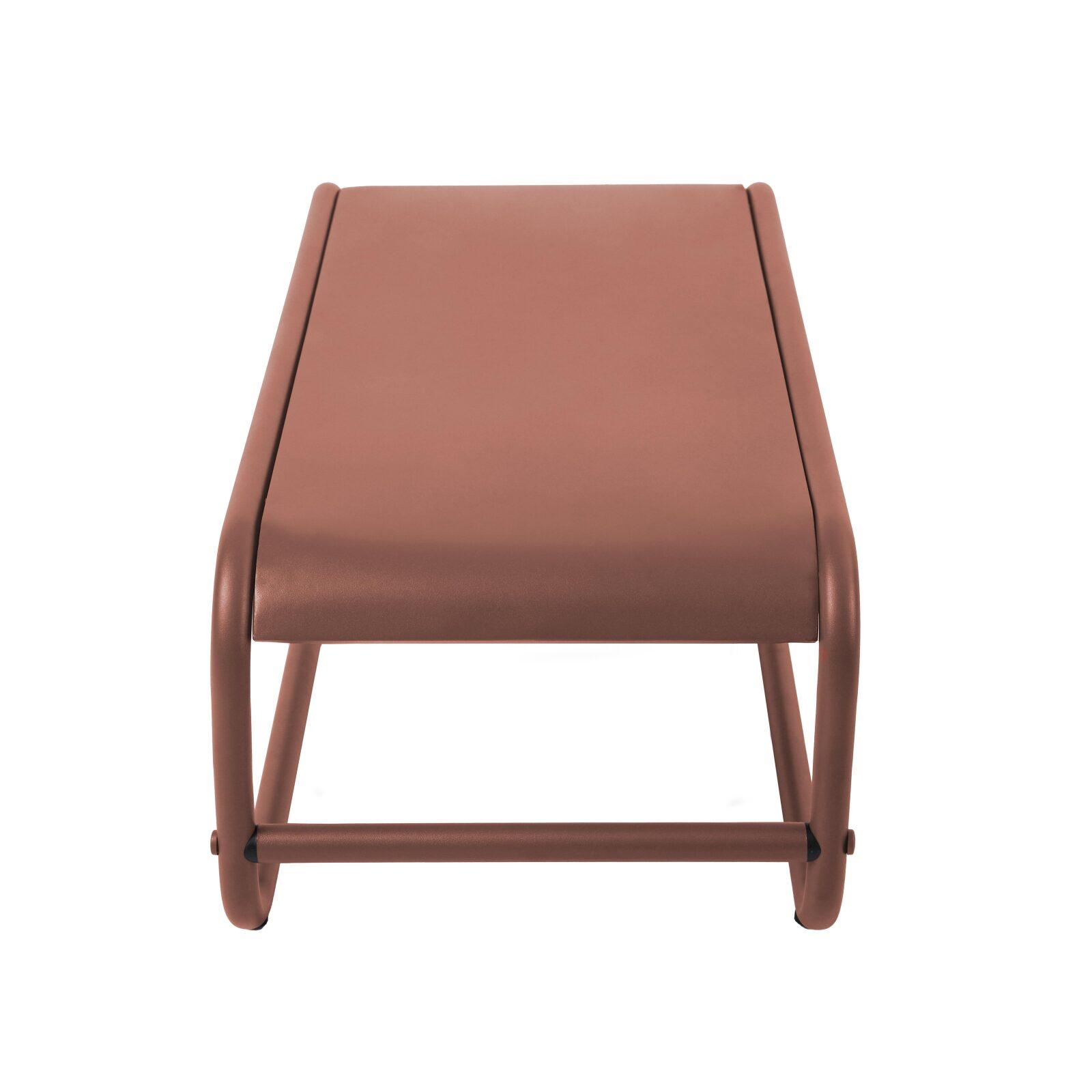 Table basse de jardin rectangulaire en métal 85x40x30 cm