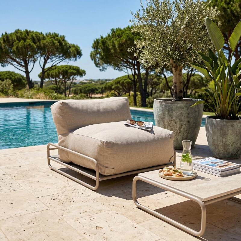 Structure pour fauteuil et pouf de salon de jardin modulable MIXI
 (3/5)