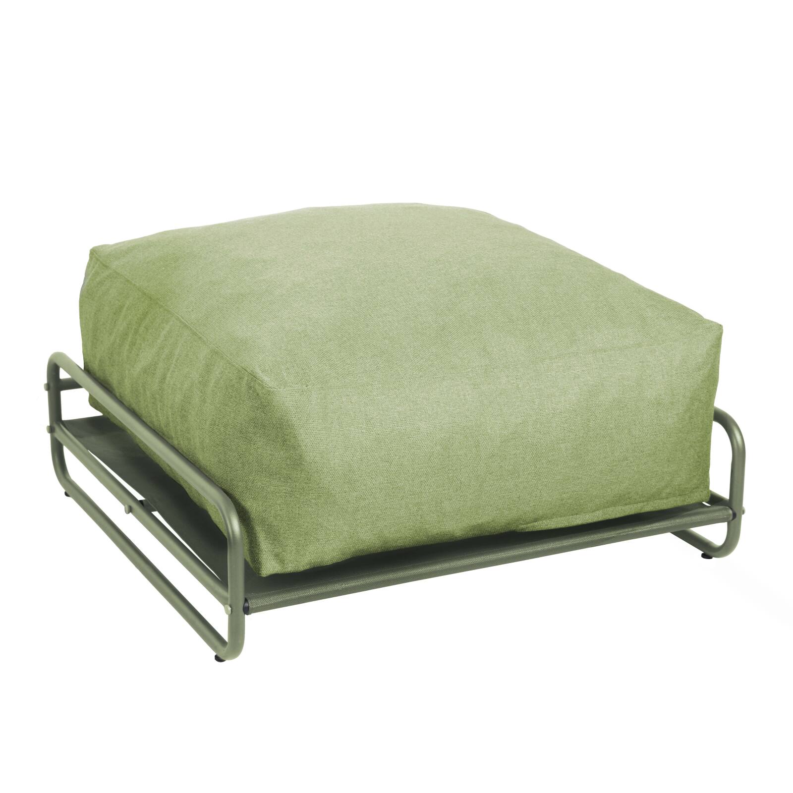 Pouf pour salon de jardin modulable avec structure