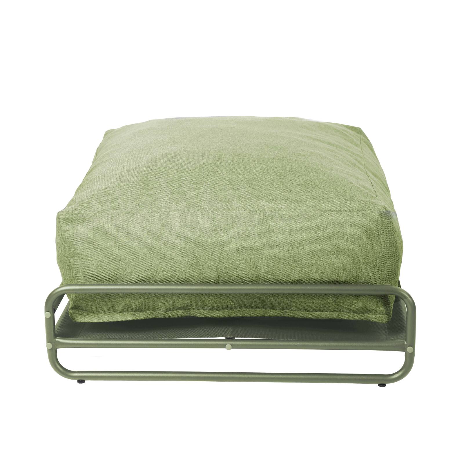 Pouf pour salon de jardin modulable avec structure