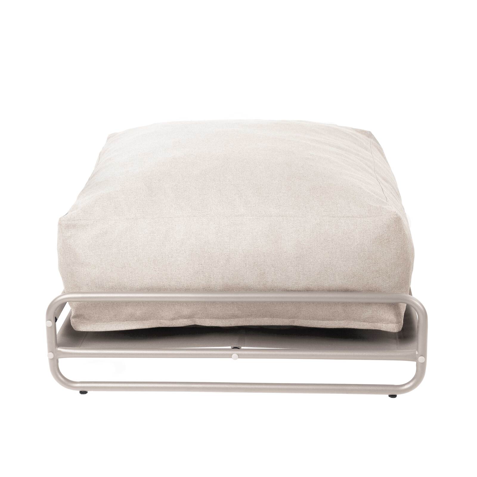 Pouf pour salon de jardin modulable avec structure