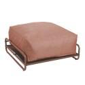 Pouf pour salon de jardin modulable avec structure