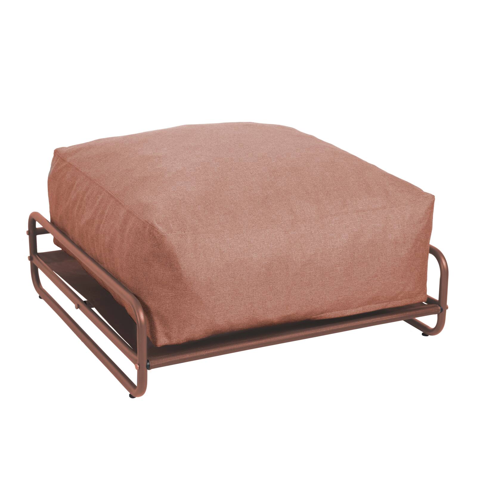 Pouf pour salon de jardin modulable avec structure