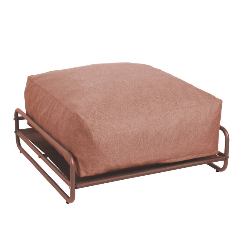 Pouf pour salon de jardin modulable avec structure
