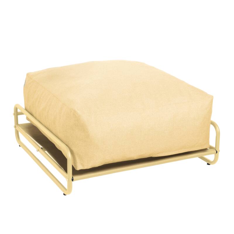 Pouf pour salon de jardin modulable avec structure