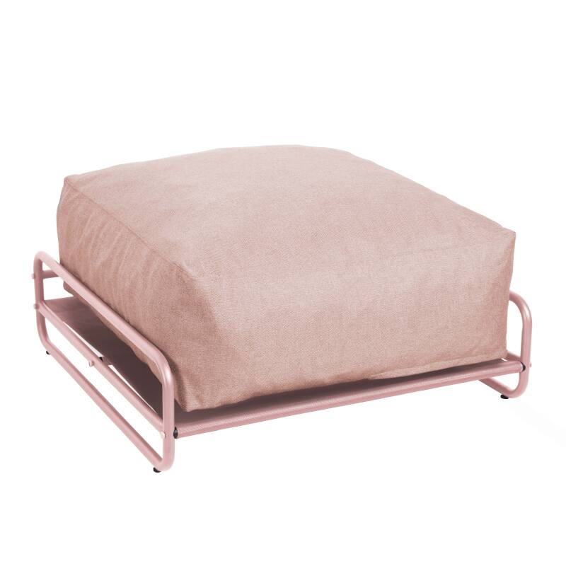Pouf pour salon de jardin modulable avec structure