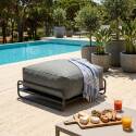 Pouf pour salon de jardin modulable avec structure