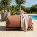 Pouf pour salon de jardin modulable avec structure