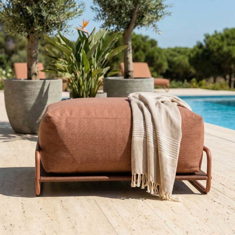 Pouf pour salon de jardin modulable avec structure (3/6)