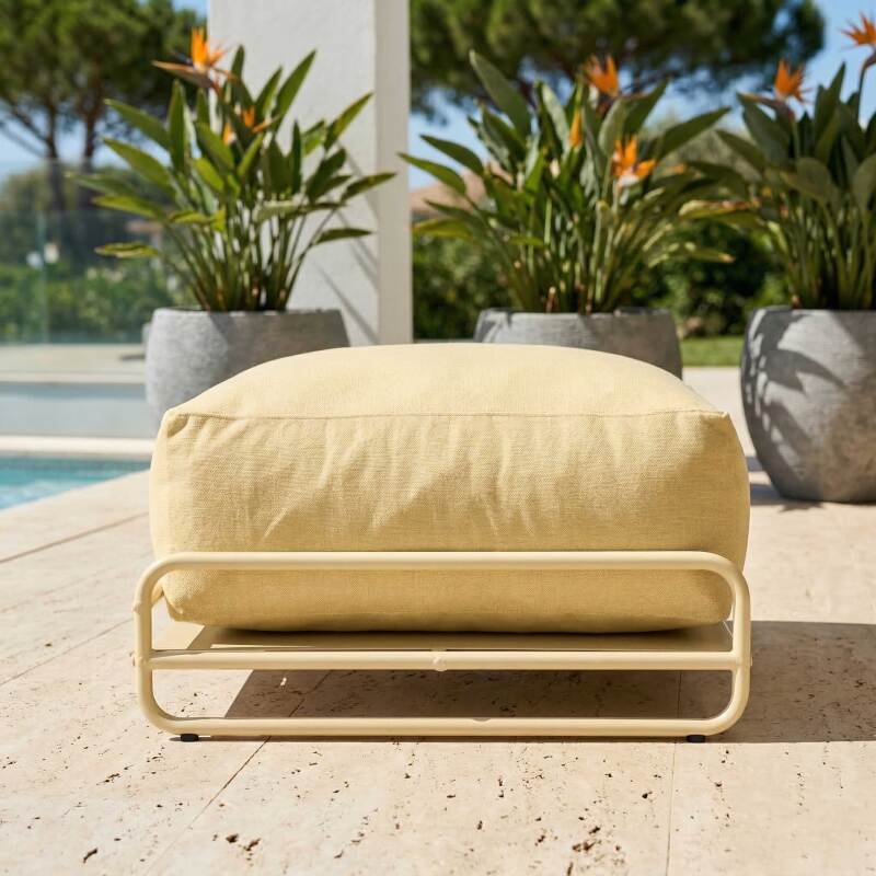 Pouf pour salon de jardin modulable avec structure (3/6)