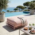 Pouf pour salon de jardin modulable avec structure