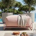 Pouf pour salon de jardin modulable avec structure