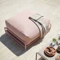Pouf pour salon de jardin modulable avec structure