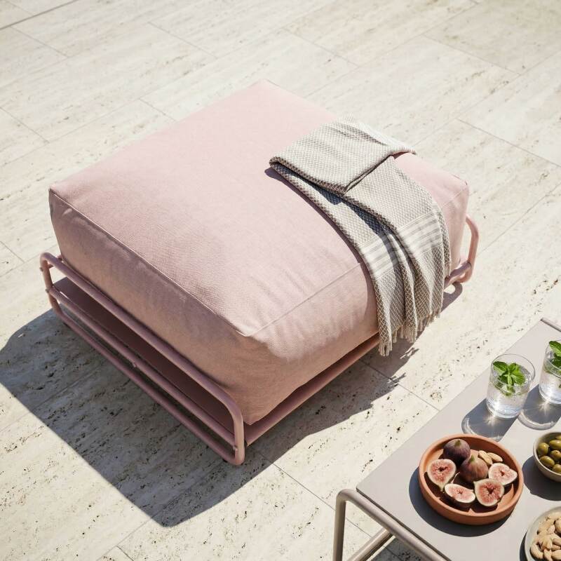 Pouf pour salon de jardin modulable avec structure (2/6)