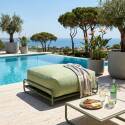 Pouf pour salon de jardin modulable avec structure
