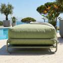 Pouf pour salon de jardin modulable avec structure