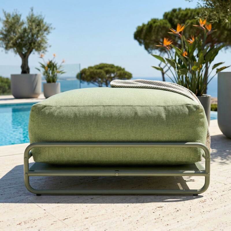 Pouf pour salon de jardin modulable avec structure (3/6)