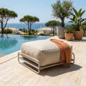 Pouf pour salon de jardin modulable avec structure