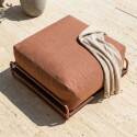 Pouf pour salon de jardin modulable avec structure