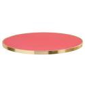 Plateau de table rond en contreplaqué avec revêtement stratifié et bord en aluminium ⌀60 cm
