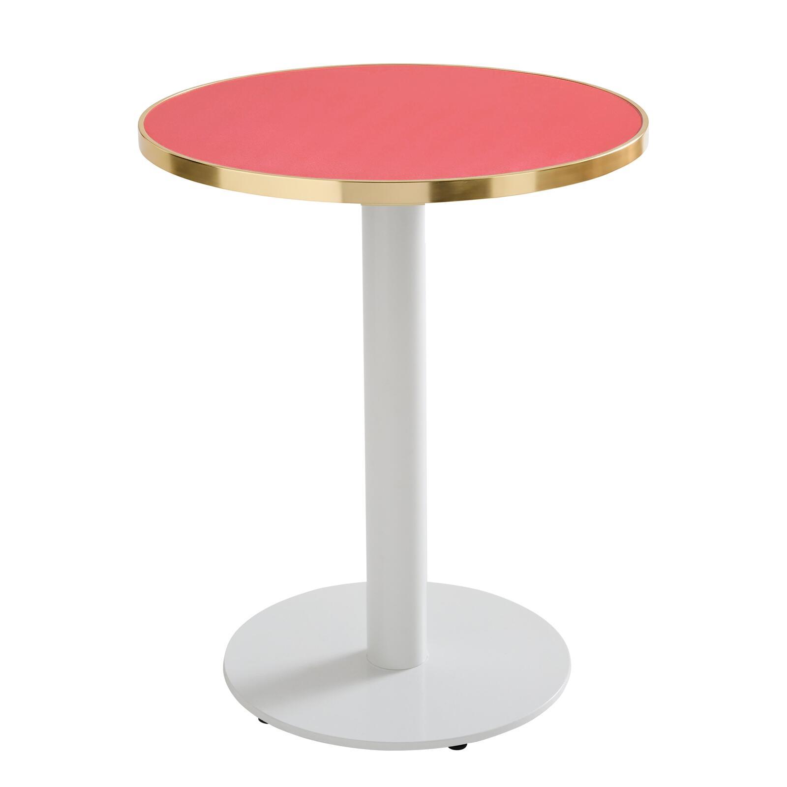 Plateau de table rond en contreplaqué avec revêtement stratifié et bord en aluminium ⌀60 cm