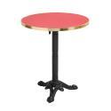 Plateau de table rond en contreplaqué avec revêtement stratifié et bord en aluminium ⌀60 cm