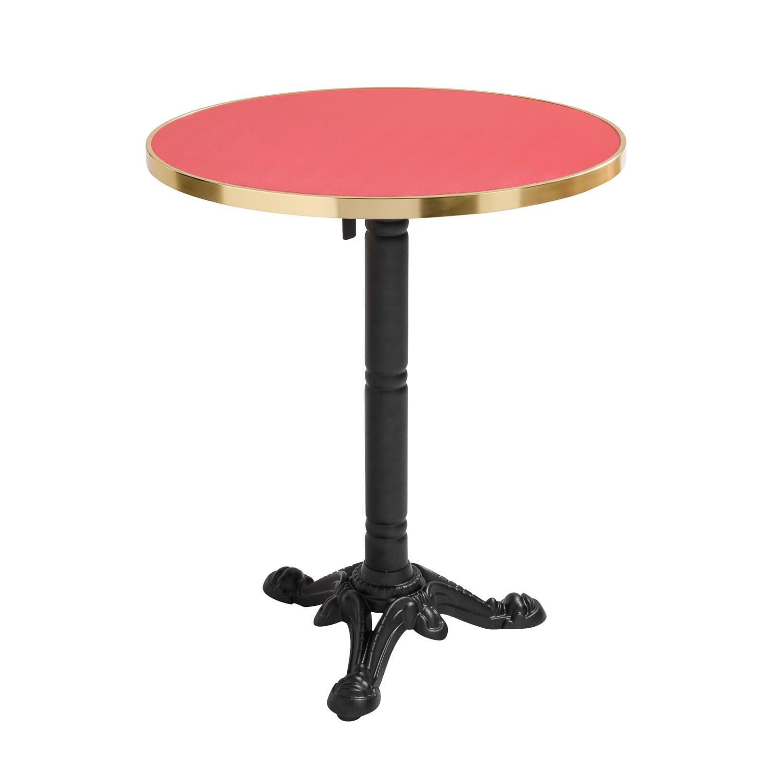 Plateau de table rond en contreplaqué avec revêtement stratifié et bord en aluminium ⌀60 cm