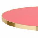Plateau de table rond en contreplaqué avec revêtement stratifié et bord en aluminium ⌀60 cm