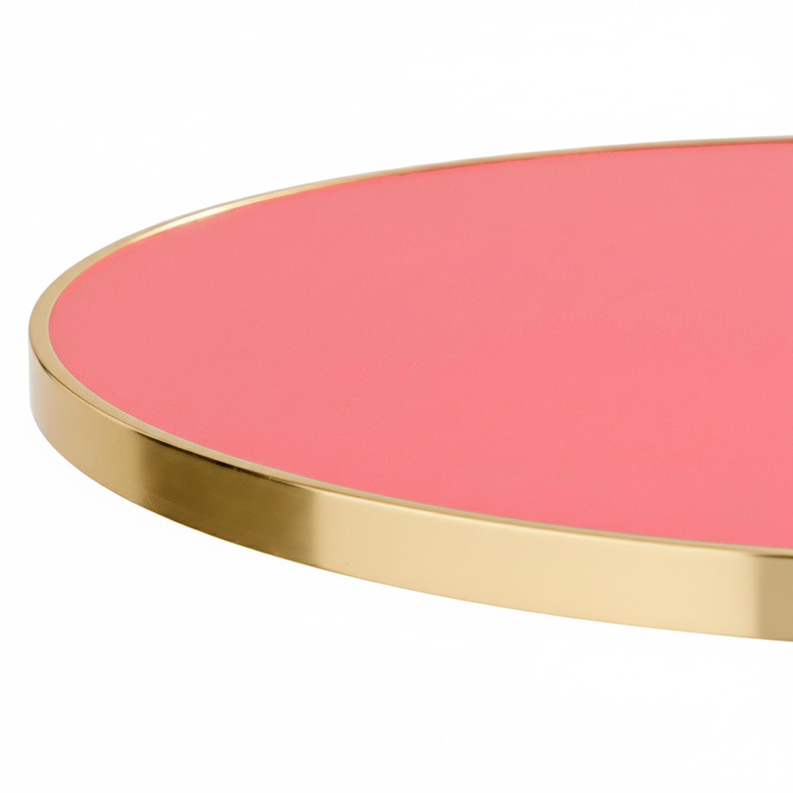 Plateau de table rond en contreplaqué avec revêtement stratifié et bord en aluminium ⌀60 cm