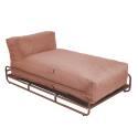 Méridienne pour salon de jardin modulable avec structure