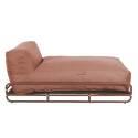 Méridienne pour salon de jardin modulable avec structure