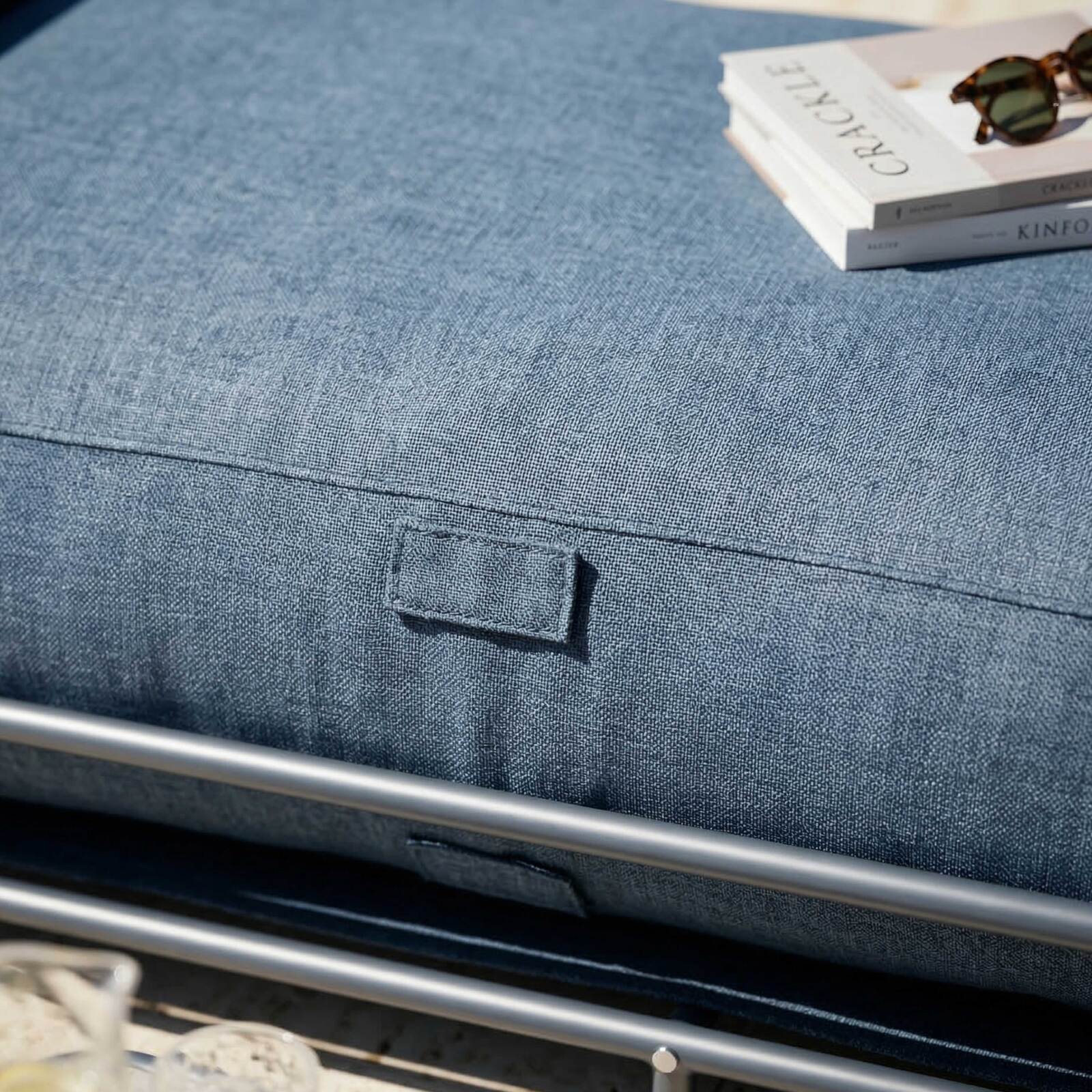 Méridienne pour salon de jardin modulable avec structure