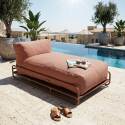 Méridienne pour salon de jardin modulable avec structure