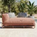 Méridienne pour salon de jardin modulable avec structure