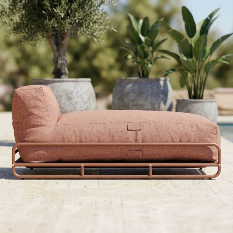 Méridienne pour salon de jardin modulable avec structure (2/6)