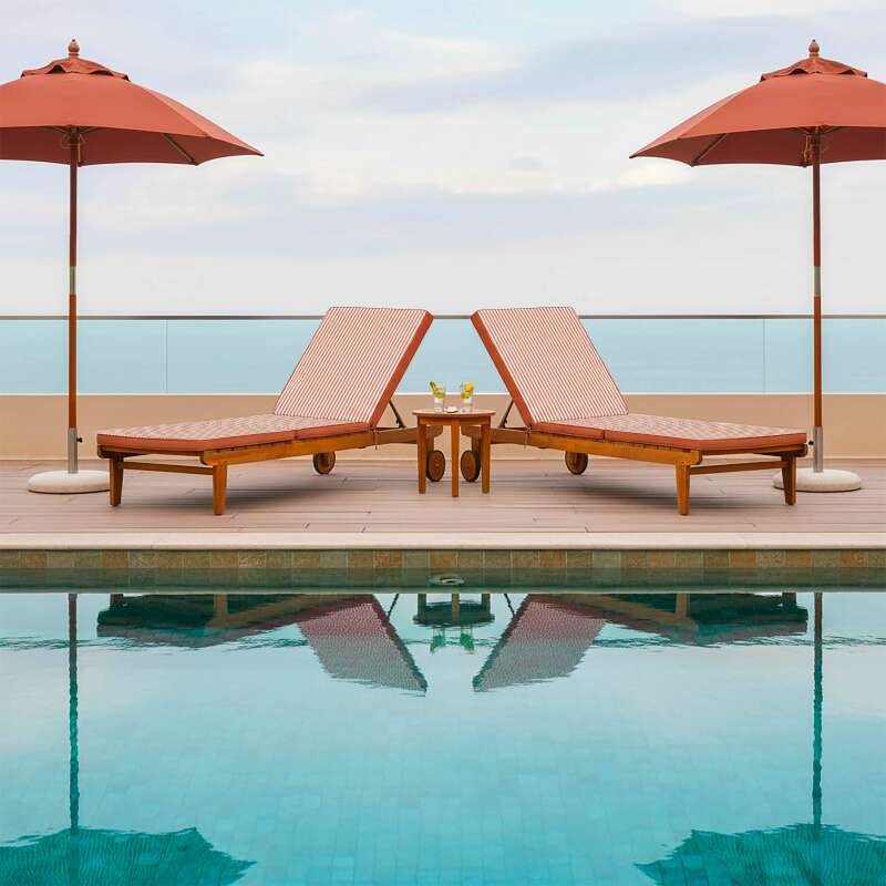 Coussin extérieur pour bain de soleil 186 x 53 cm - Lot de 2