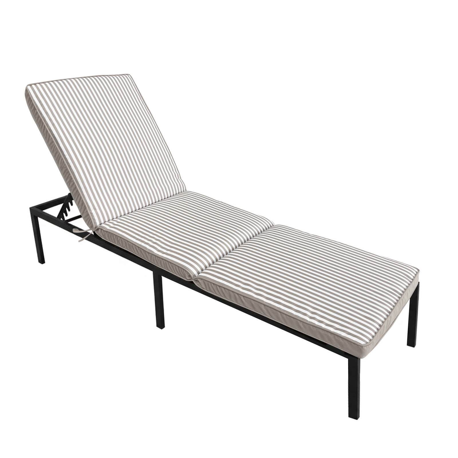 Coussin extérieur pour bain de soleil 186 x 53 cm - Lot de 2