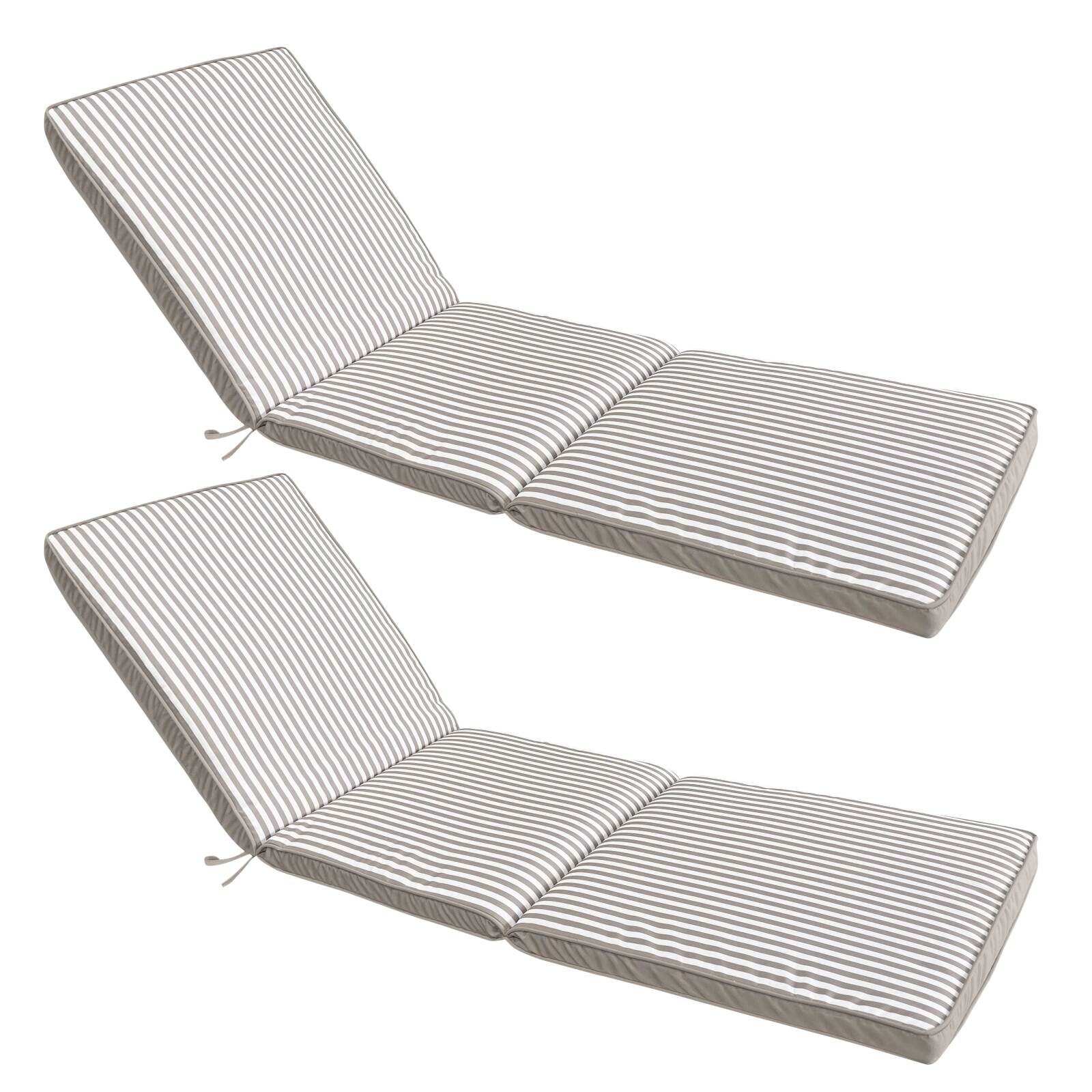Coussin extérieur pour bain de soleil 186 x 53 cm - Lot de 2