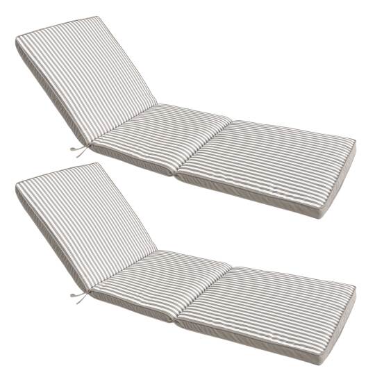 Coussin extérieur pour bain de soleil 186 x 53 cm - Lot de 2 | Oviala