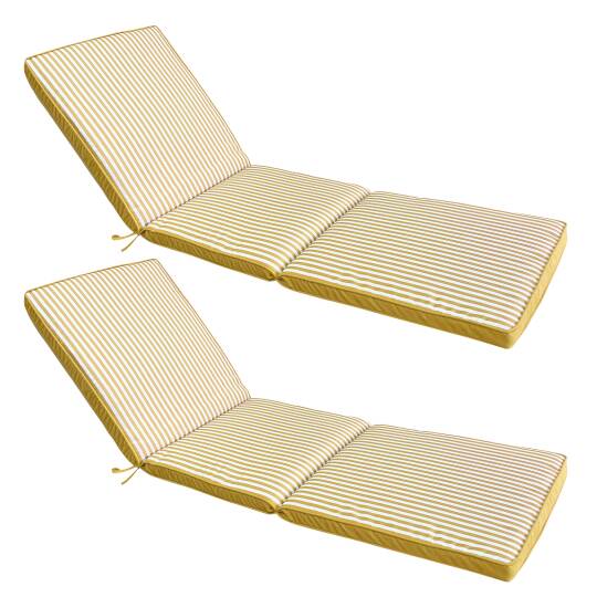 Coussin extérieur pour bain de soleil 186 x 53 cm - Lot de 2 | Oviala