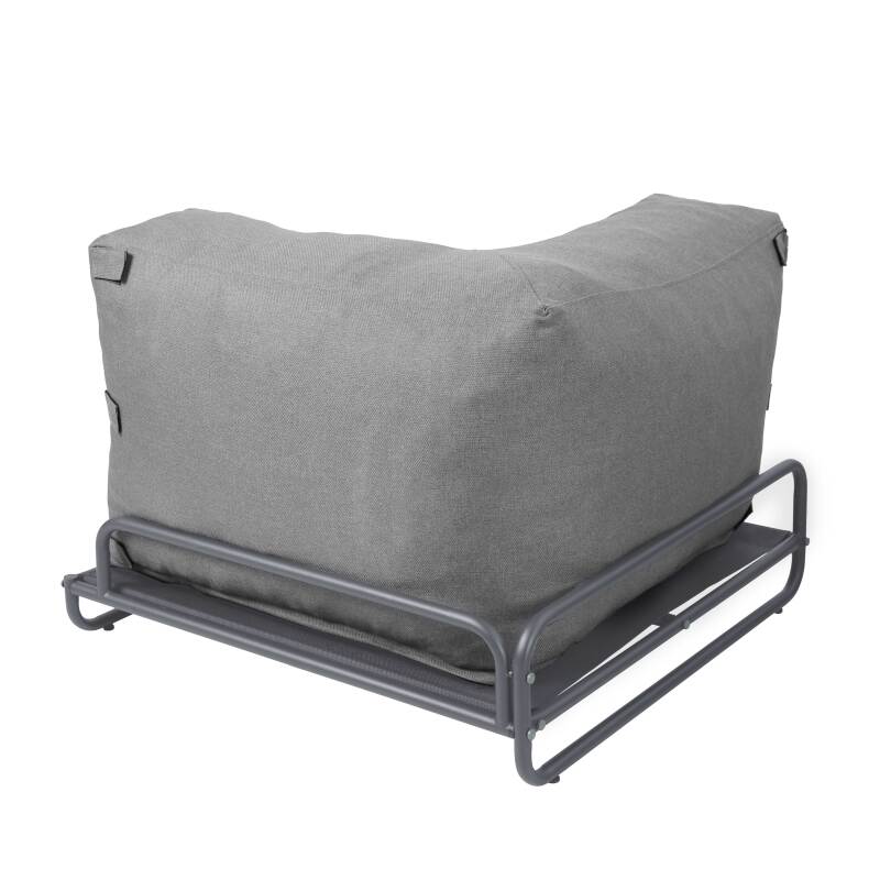 Fauteuil d'angle pour salon de jardin modulable avec structure (4/6)