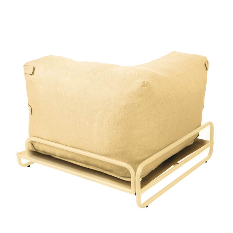 Fauteuil d'angle pour salon de jardin modulable avec structure (4/6)