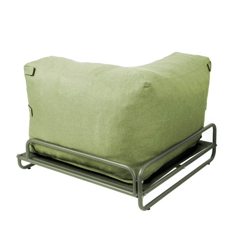 Fauteuil d'angle pour salon de jardin modulable avec structure (4/6)