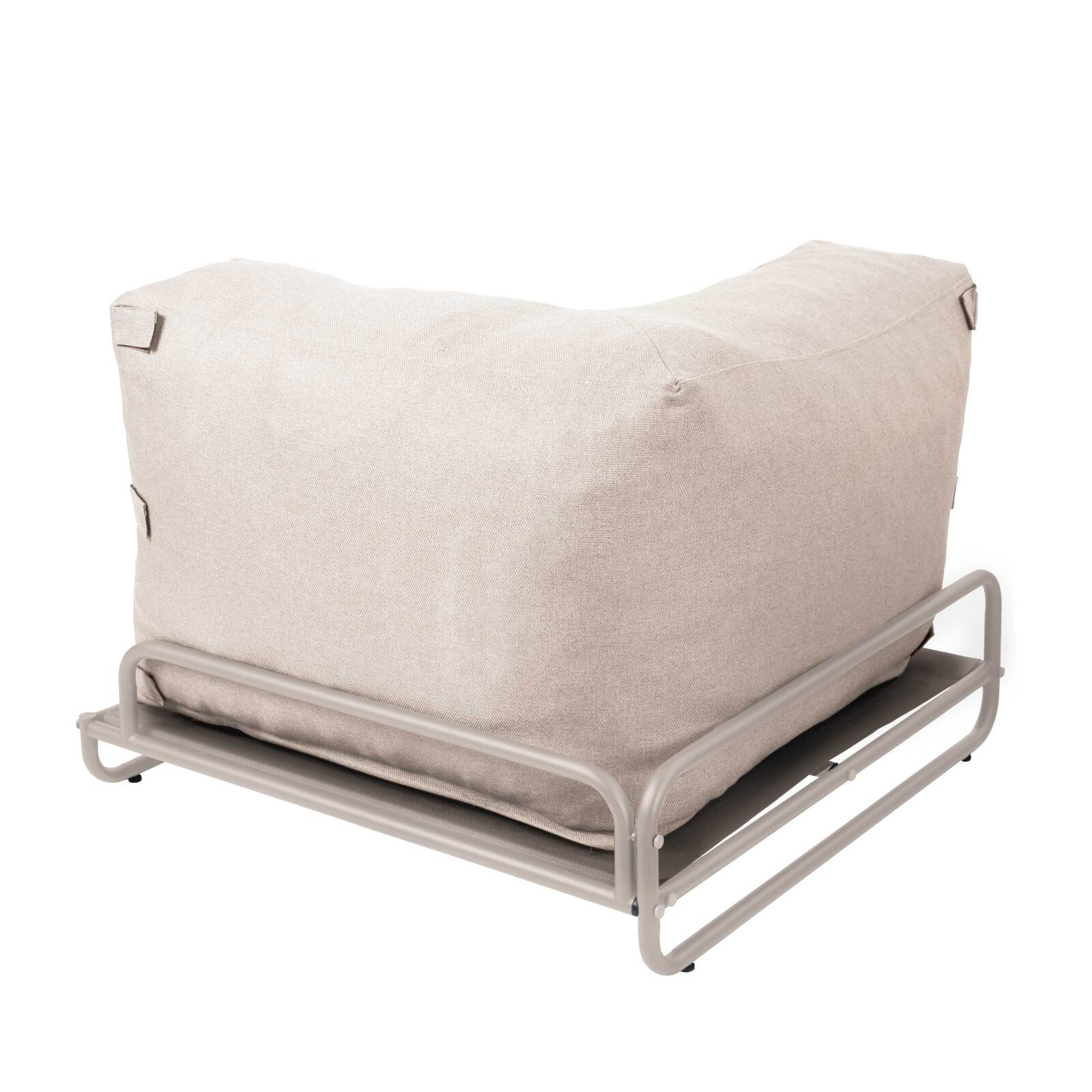 Fauteuil d'angle pour salon de jardin modulable avec structure