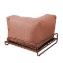 Fauteuil d'angle pour salon de jardin modulable avec structure