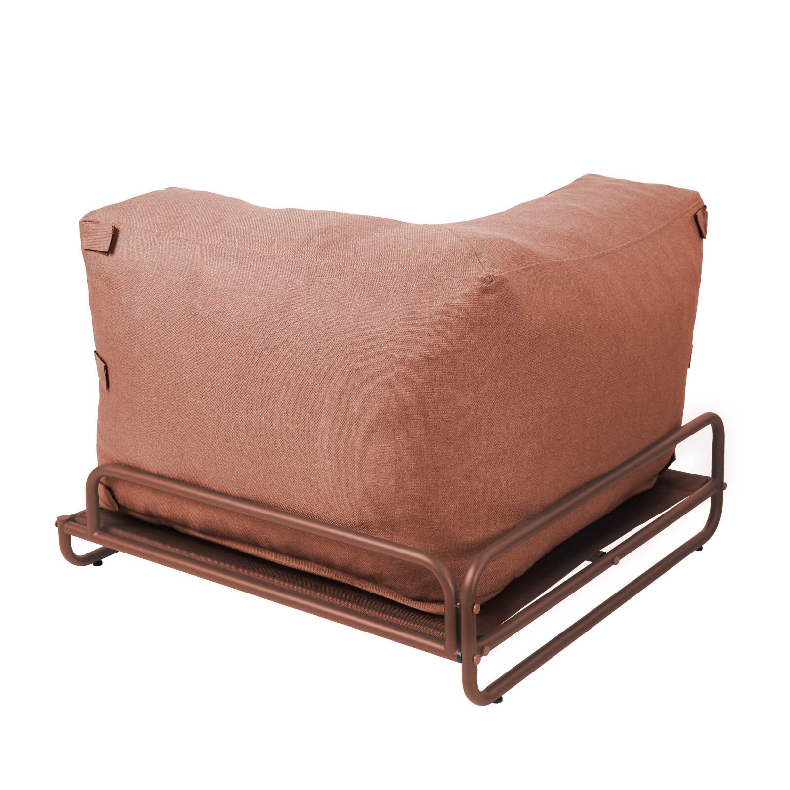 Fauteuil d'angle pour salon de jardin modulable avec structure