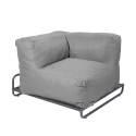 Fauteuil d'angle pour salon de jardin modulable avec structure