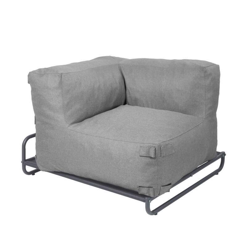 Fauteuil d'angle pour salon de jardin modulable avec structure