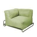 Fauteuil d'angle pour salon de jardin modulable avec structure